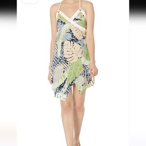 NWOT MinkPink Tropical Print Halter Dress. Womens Medium